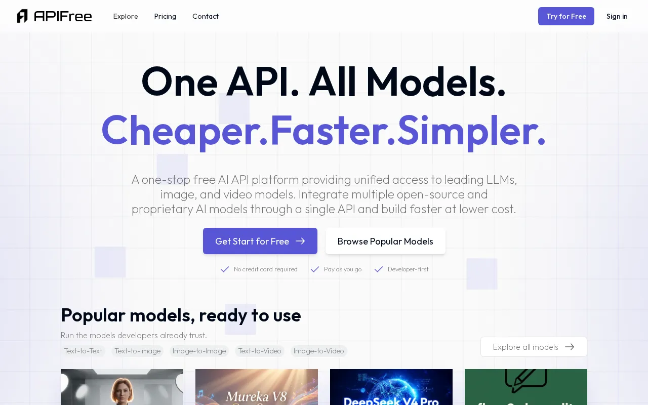 Apifree — preview screenshot