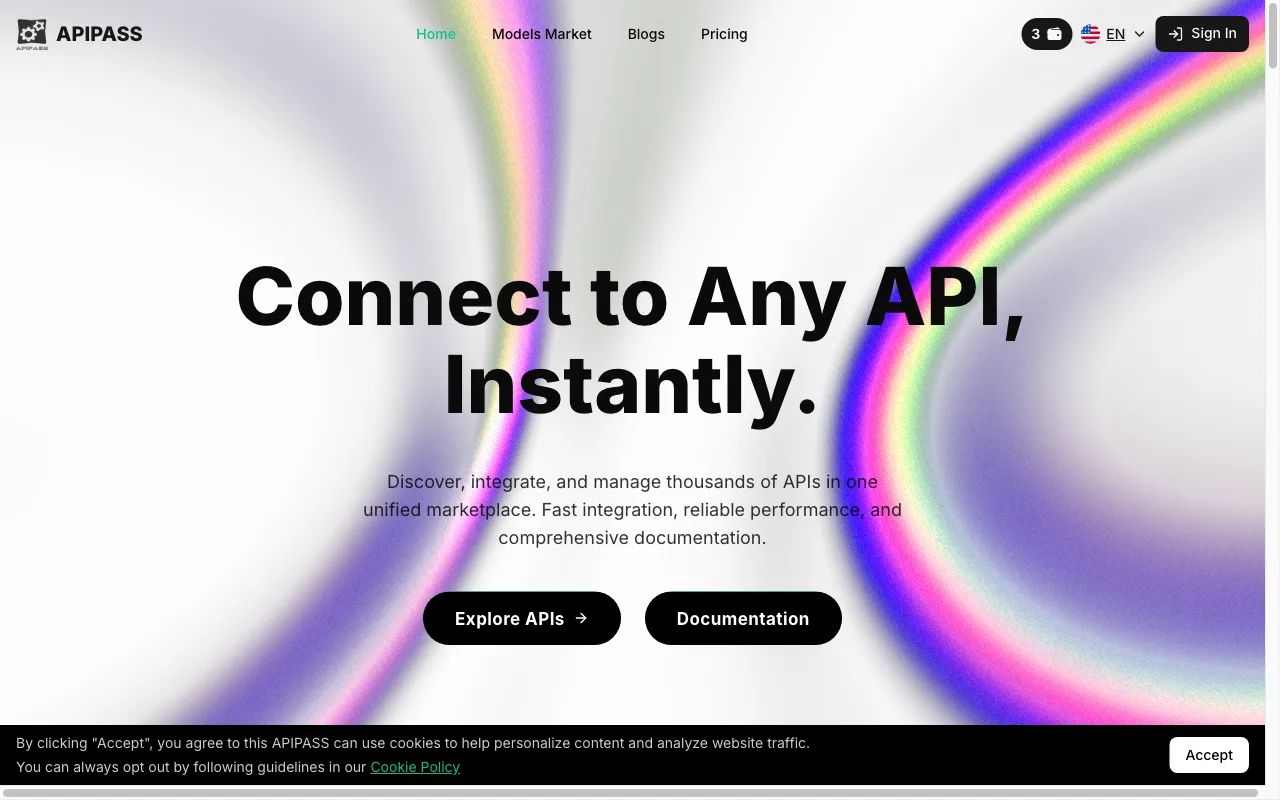 APIPASS API Marketplace — preview screenshot