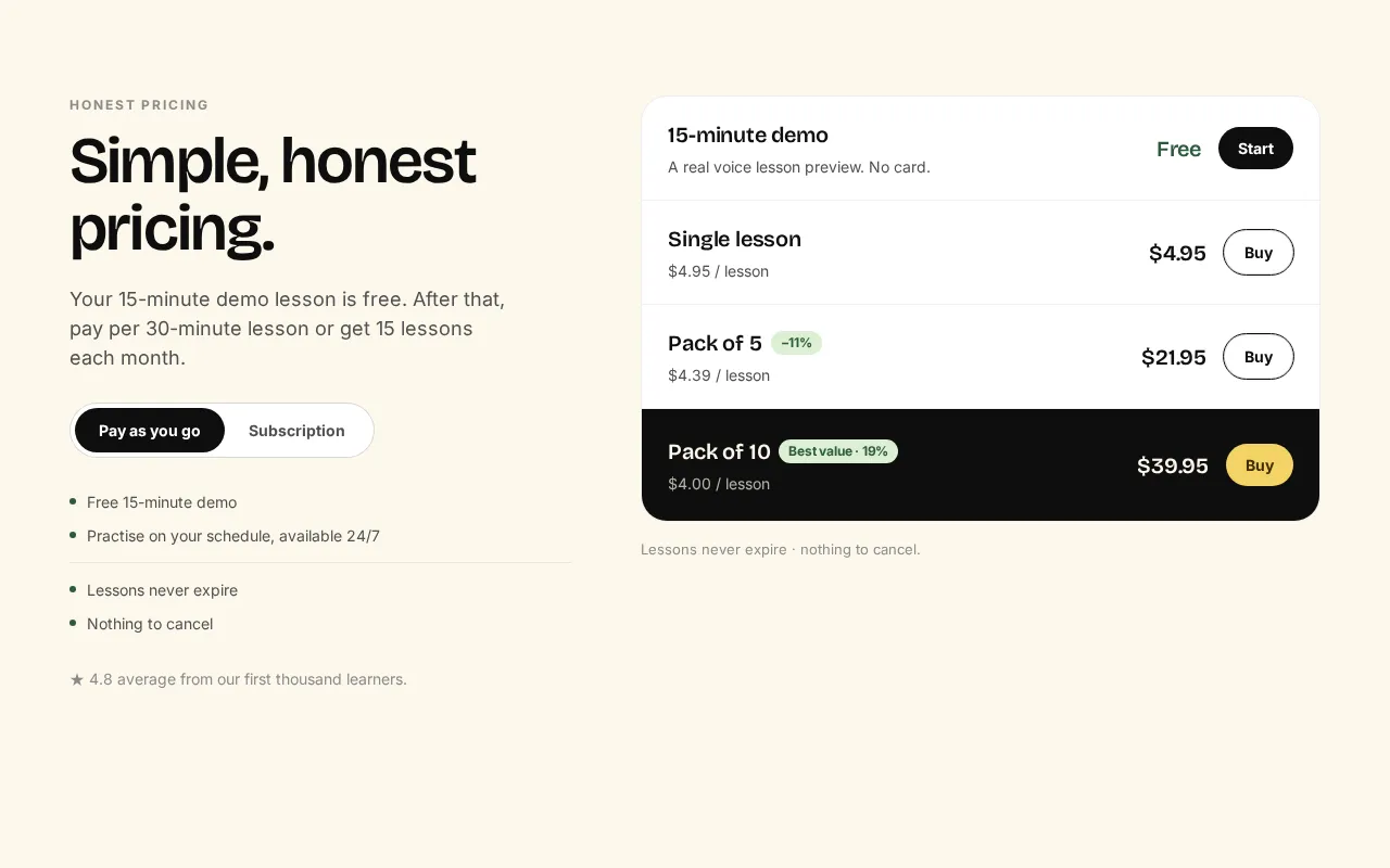 Aplora — pricing page