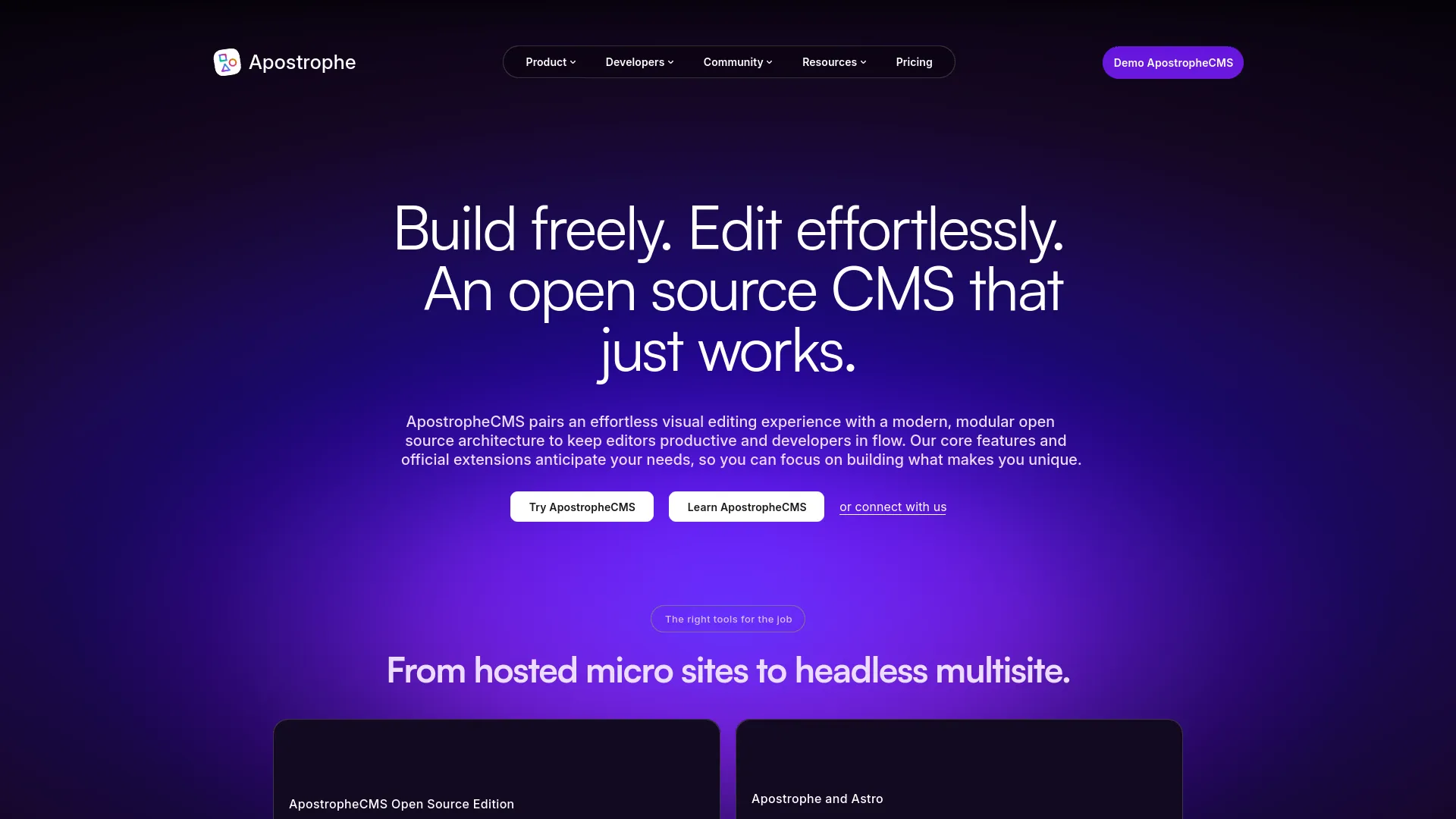 ApostropheCMS — preview screenshot