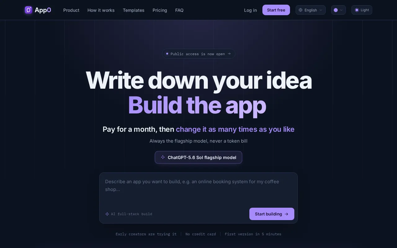 app0.ai — preview screenshot