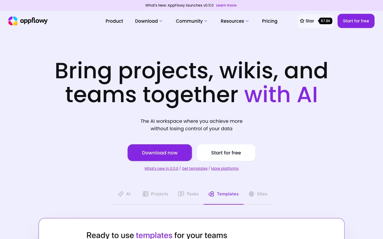 AppFlowy — preview screenshot