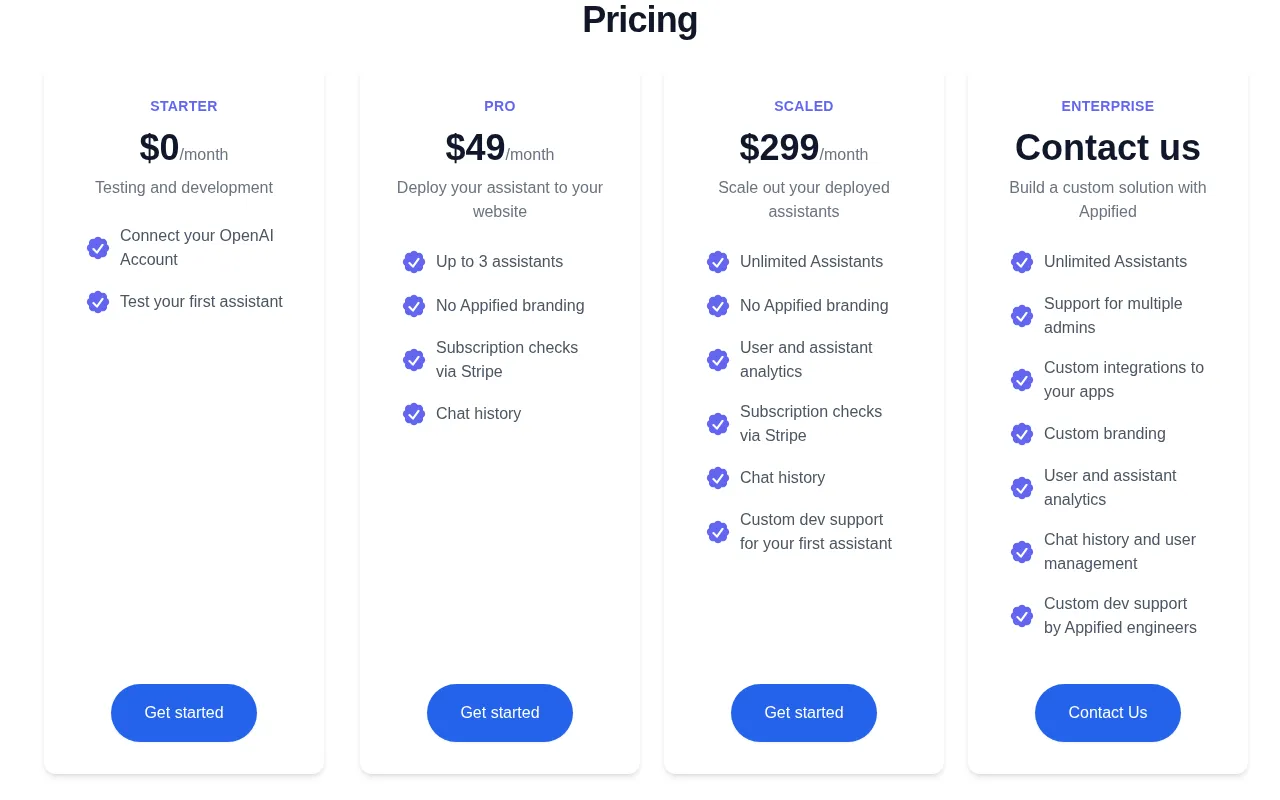 Appified.ai — pricing page