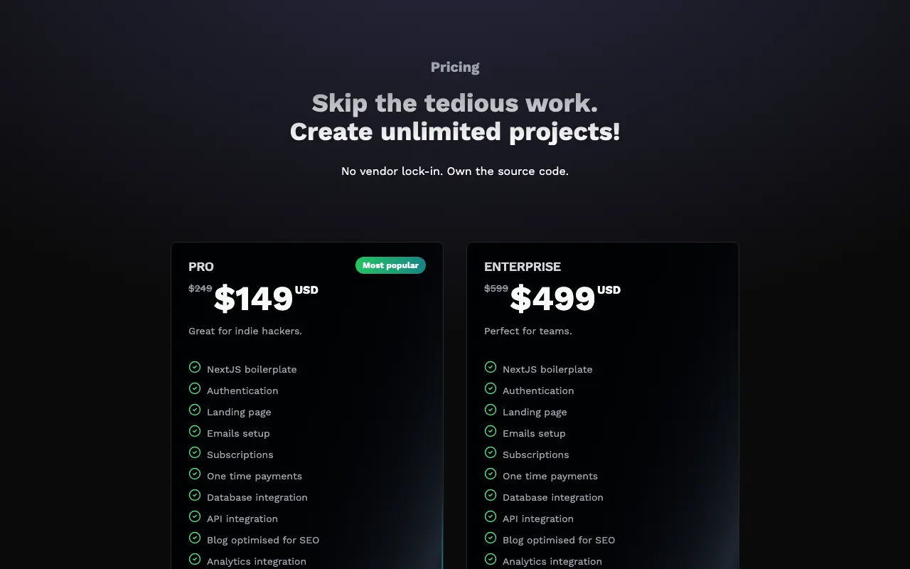 Appliful — pricing page