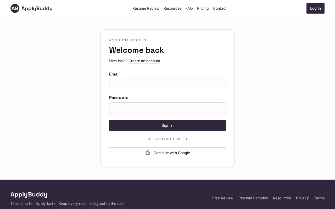 ApplyBuddy — pricing page