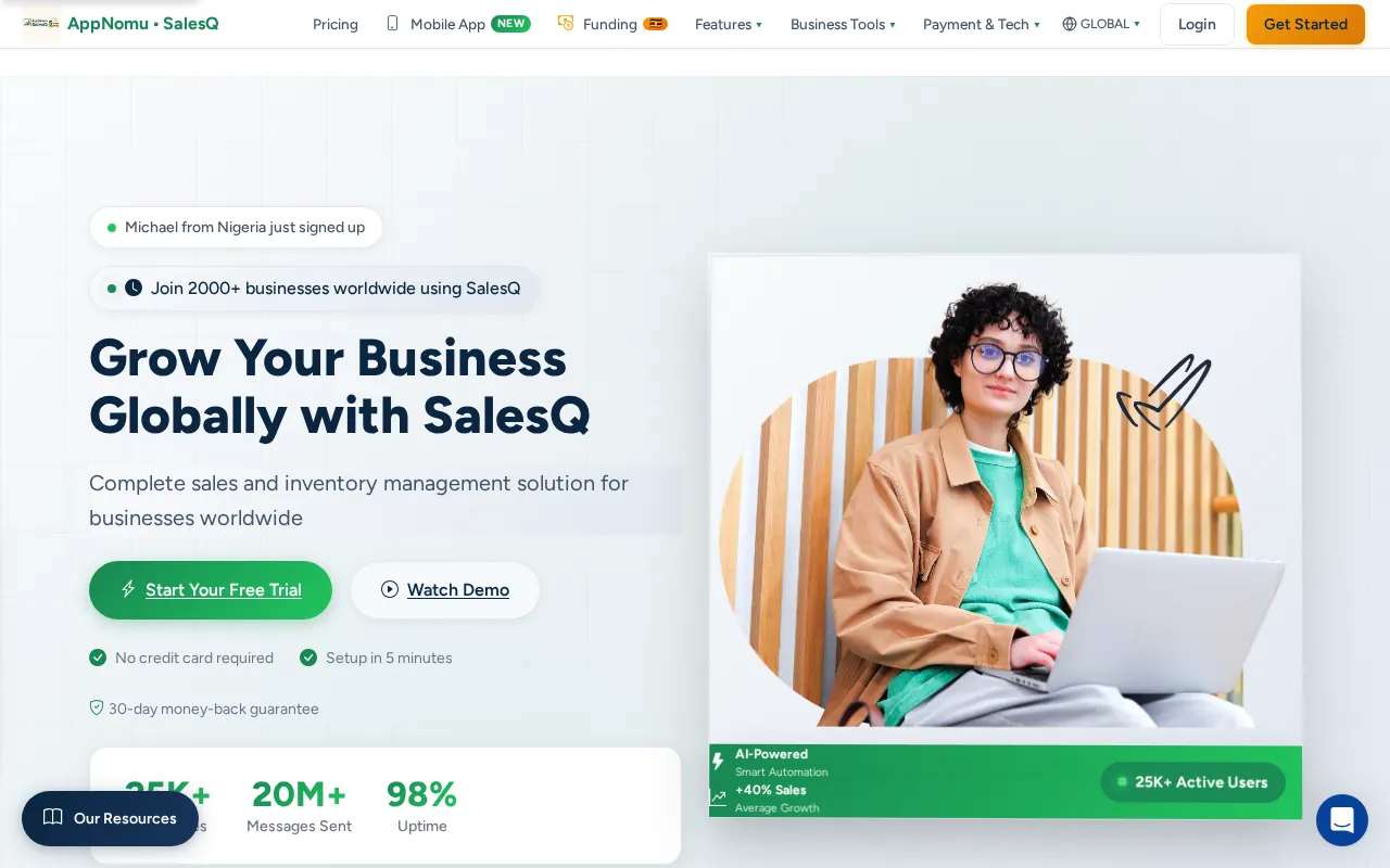 AppNomu SalesQ — preview screenshot