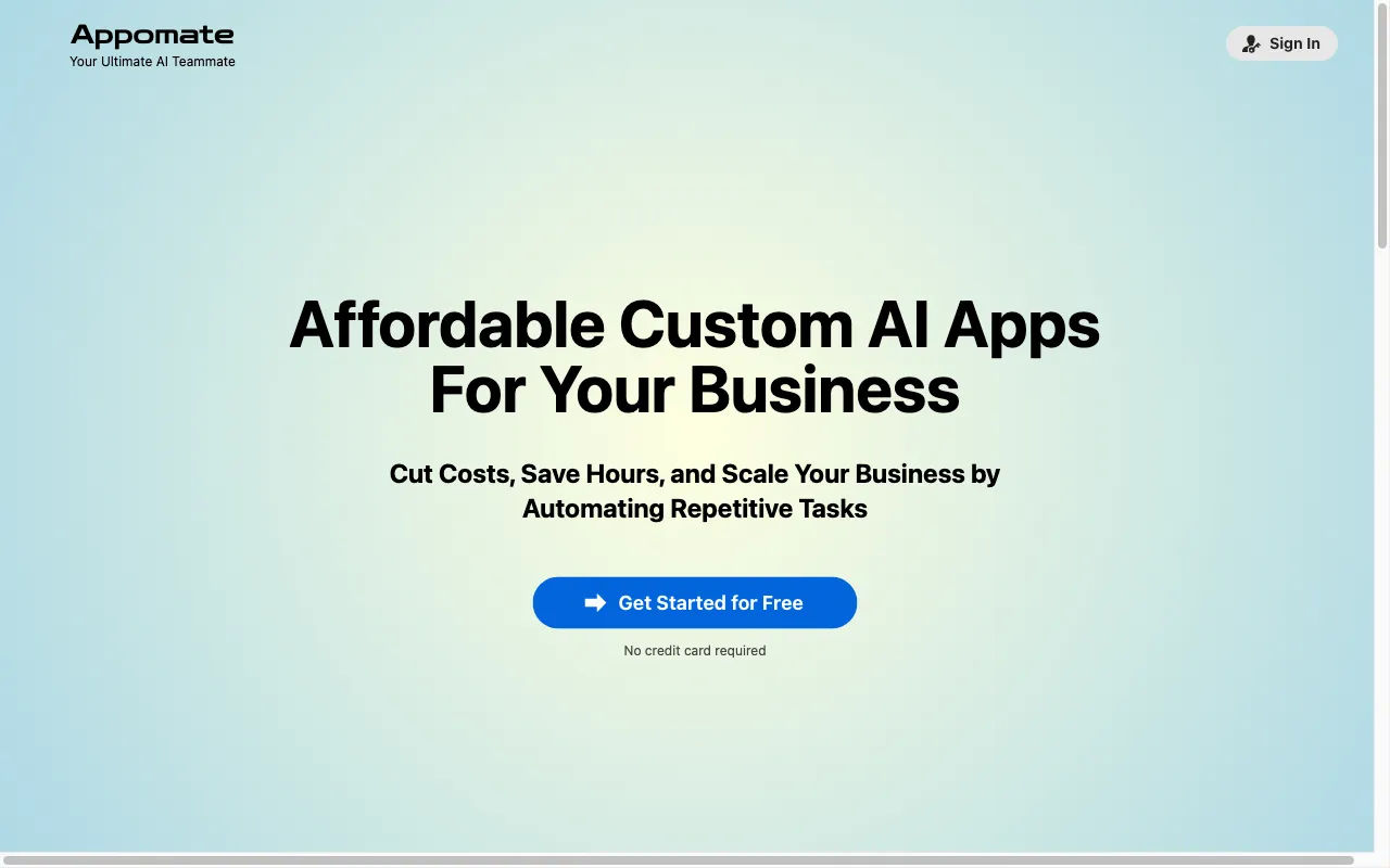 Appomate — preview screenshot