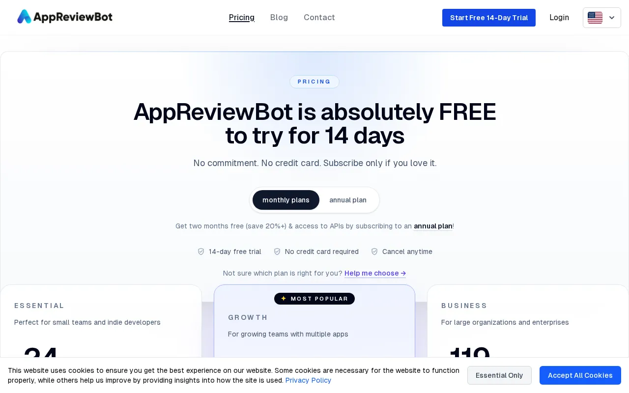 Appreviewbot — pricing page