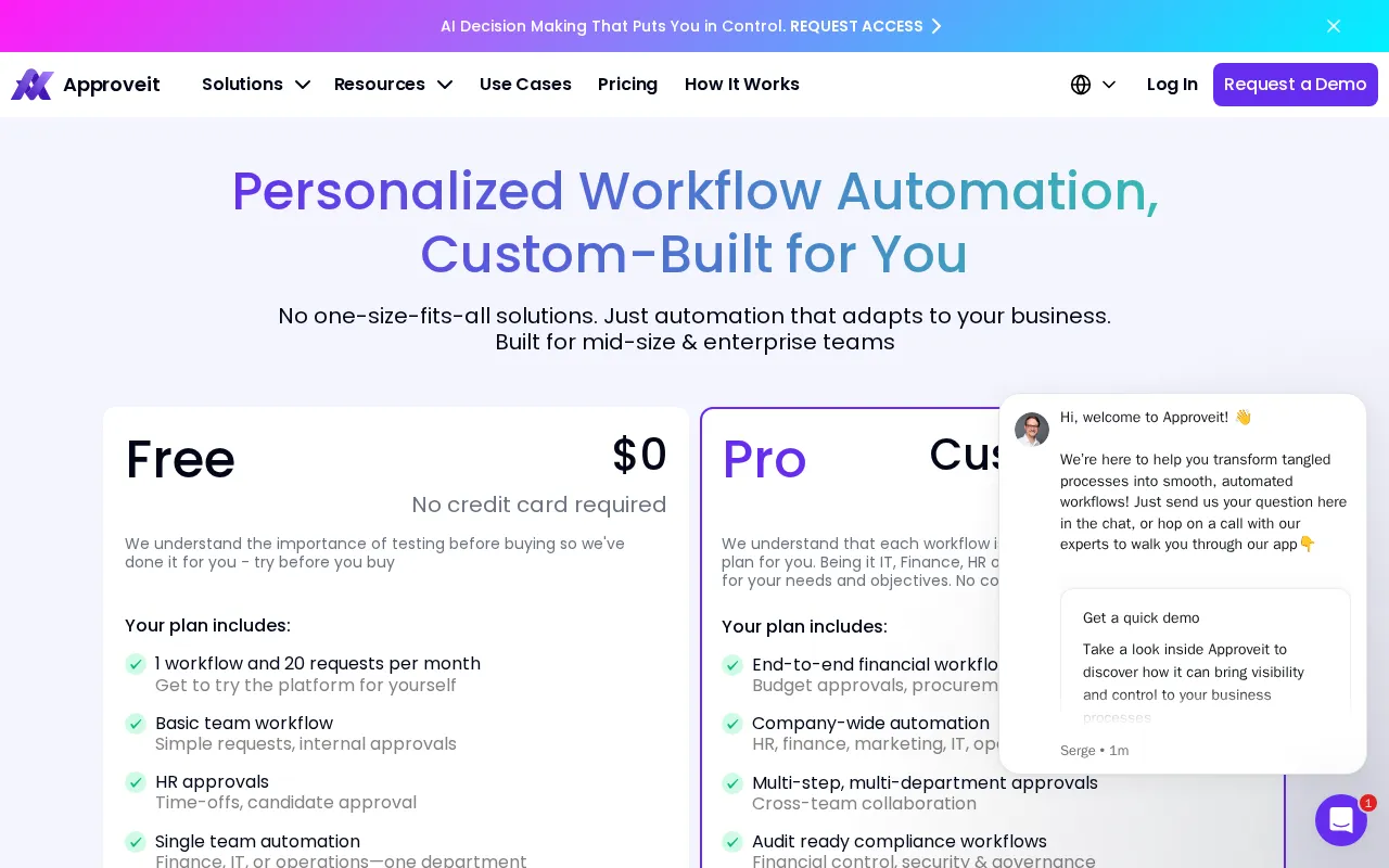 Approveit — pricing page