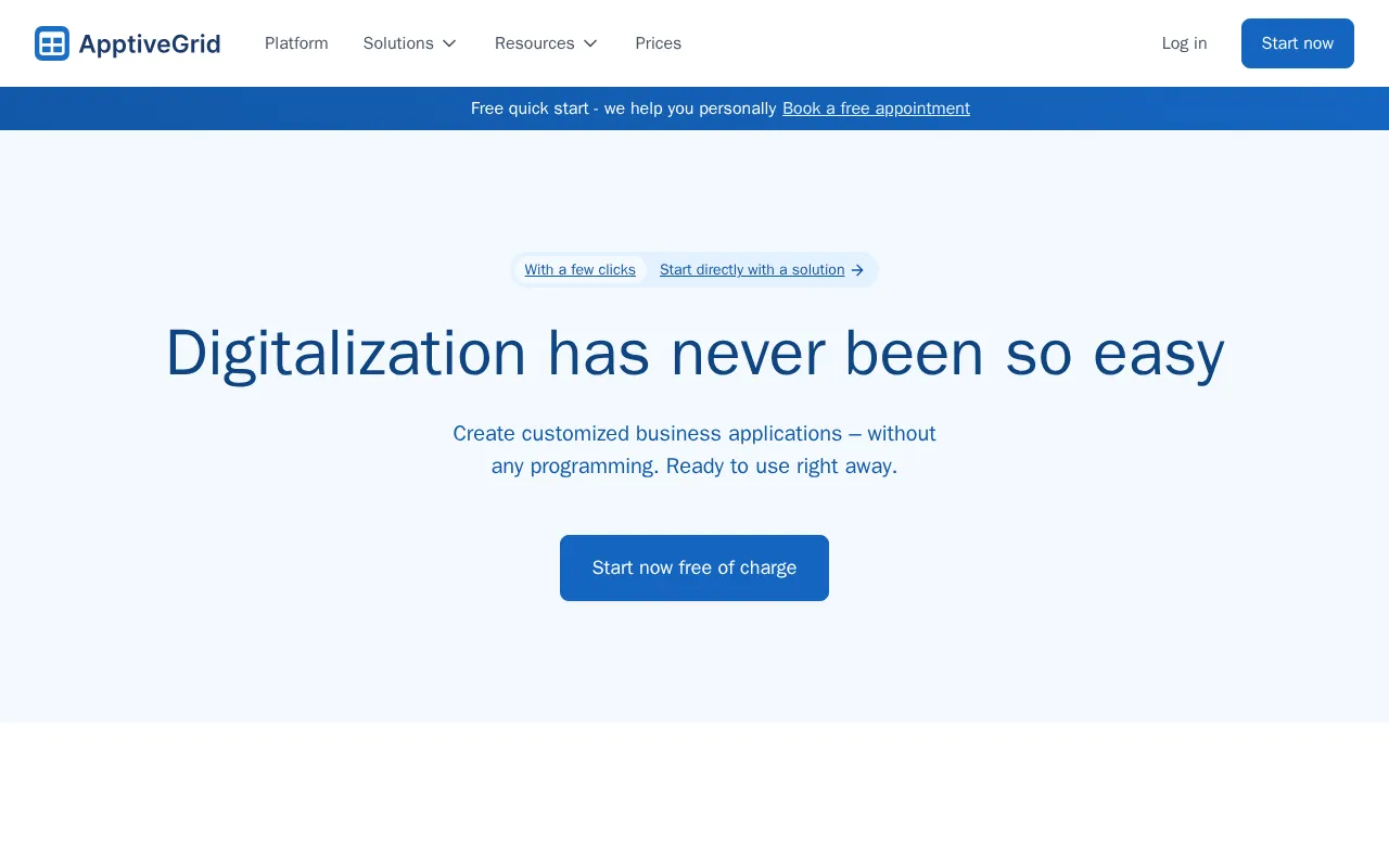 ApptiveGrid — preview screenshot