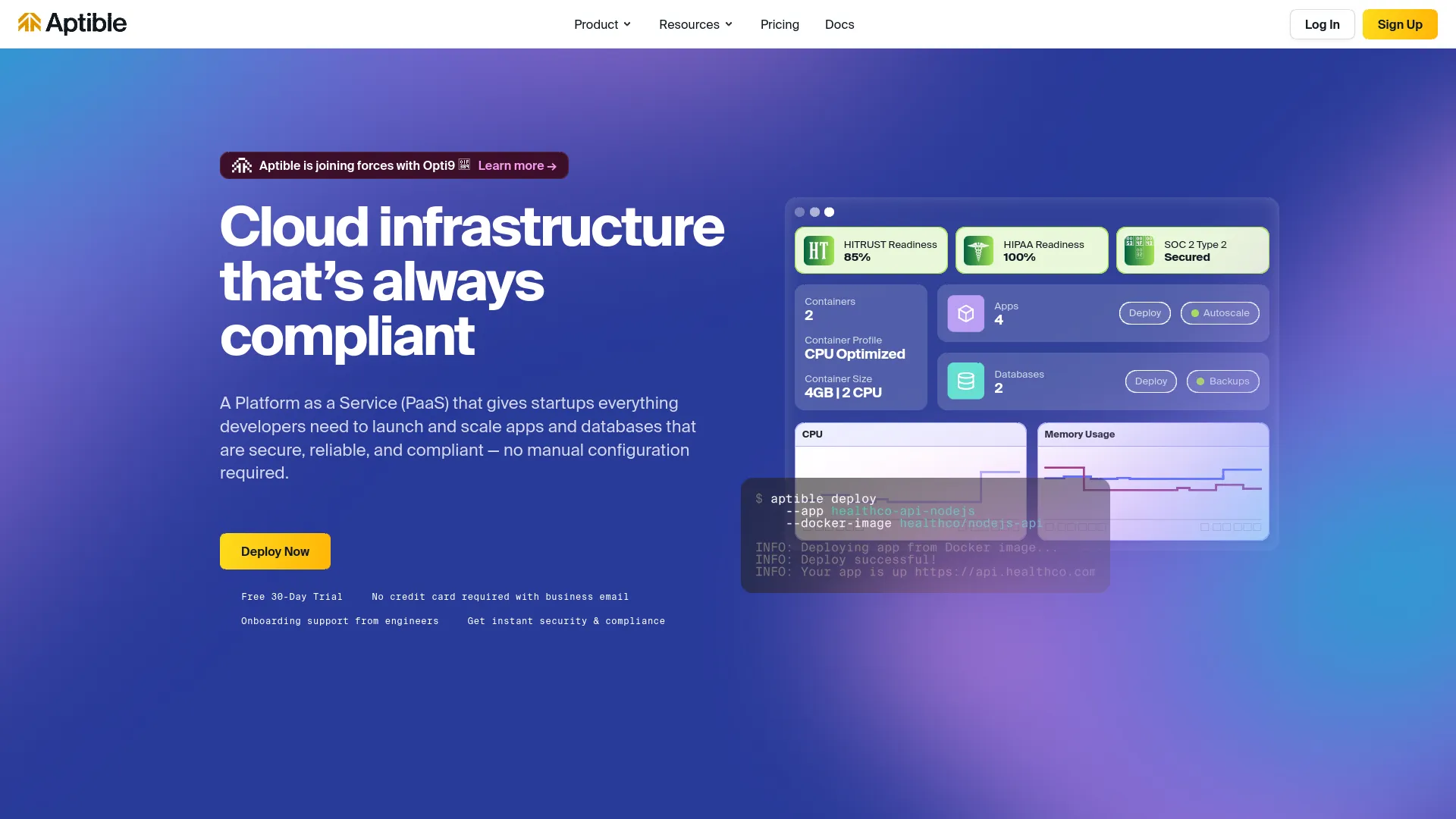 Aptible — preview screenshot