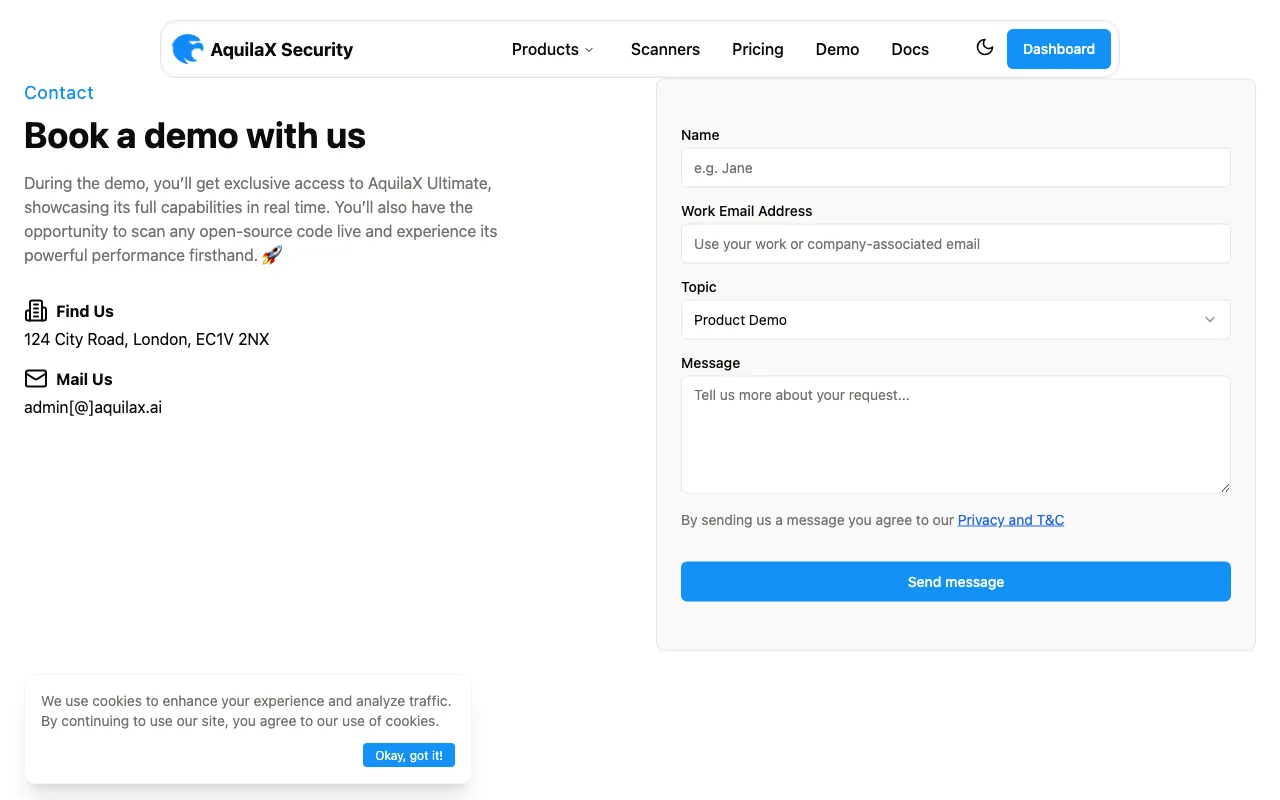 AquilaX — pricing page