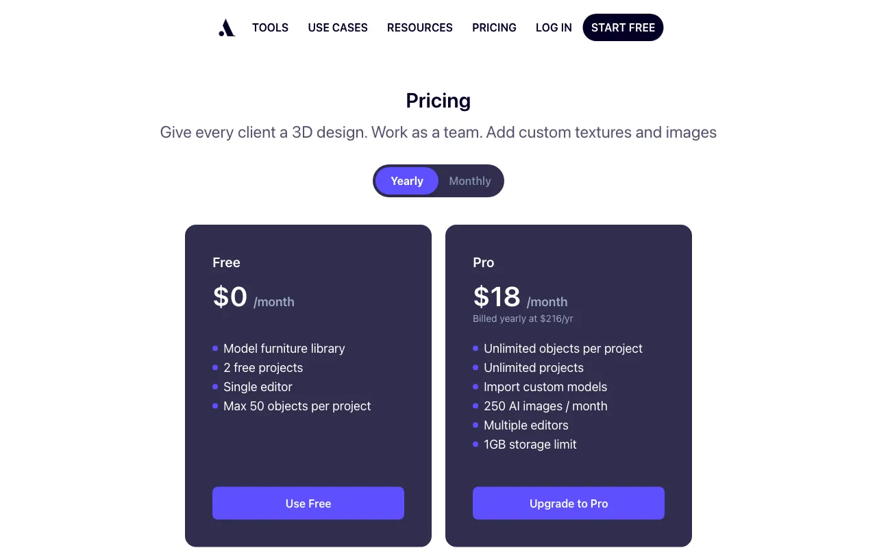 Arcadium — pricing page