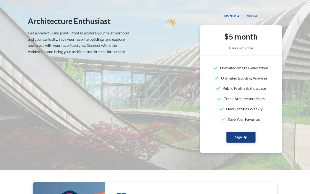 Architecture Helper — pricing page