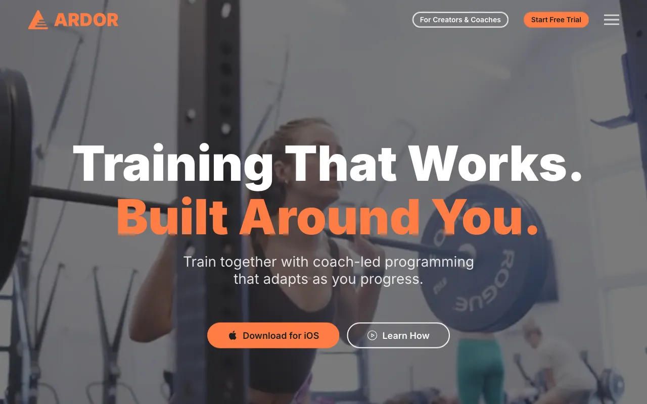 Ardor Fitness — preview screenshot
