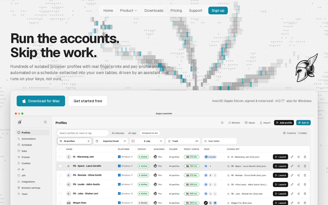 Argus Browser — preview screenshot