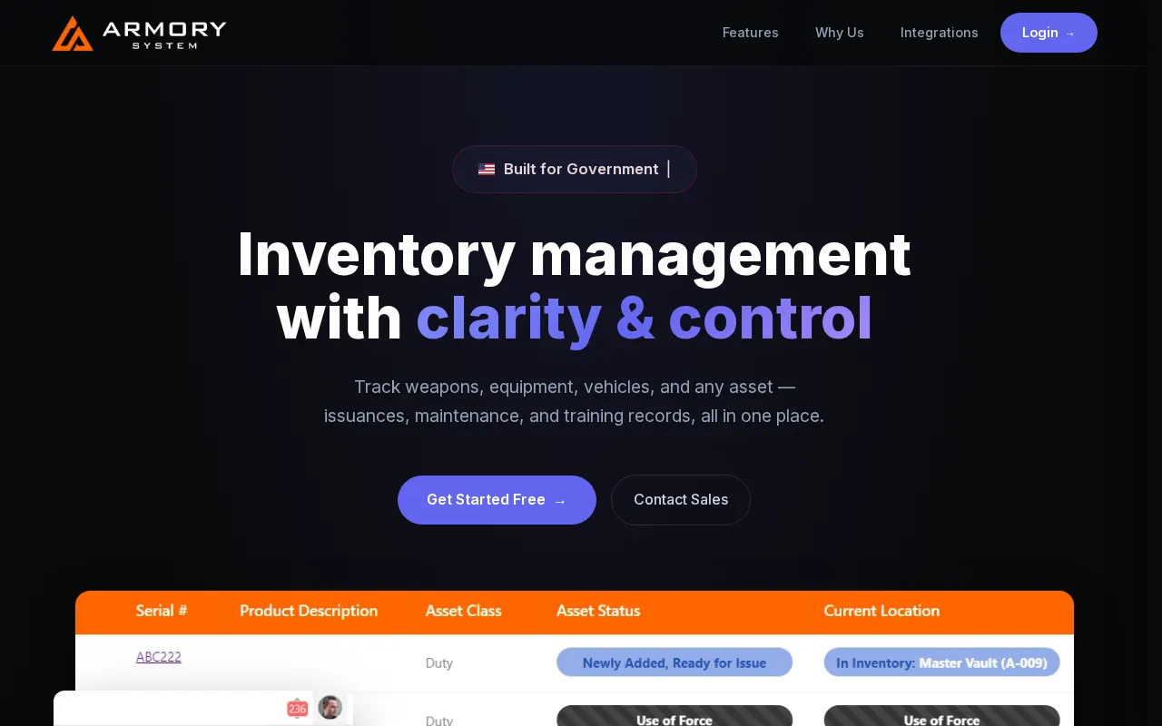 Armory System — preview screenshot