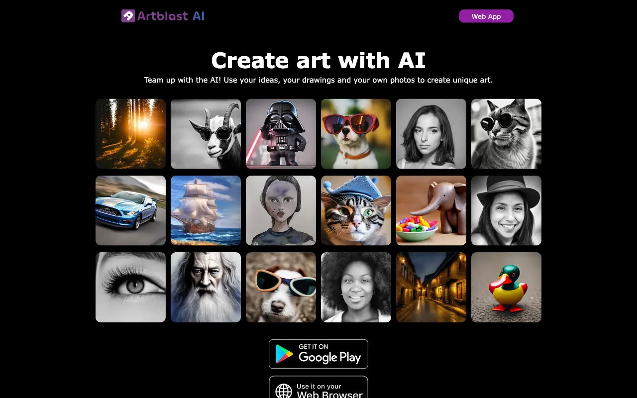ArtblastAI — preview screenshot