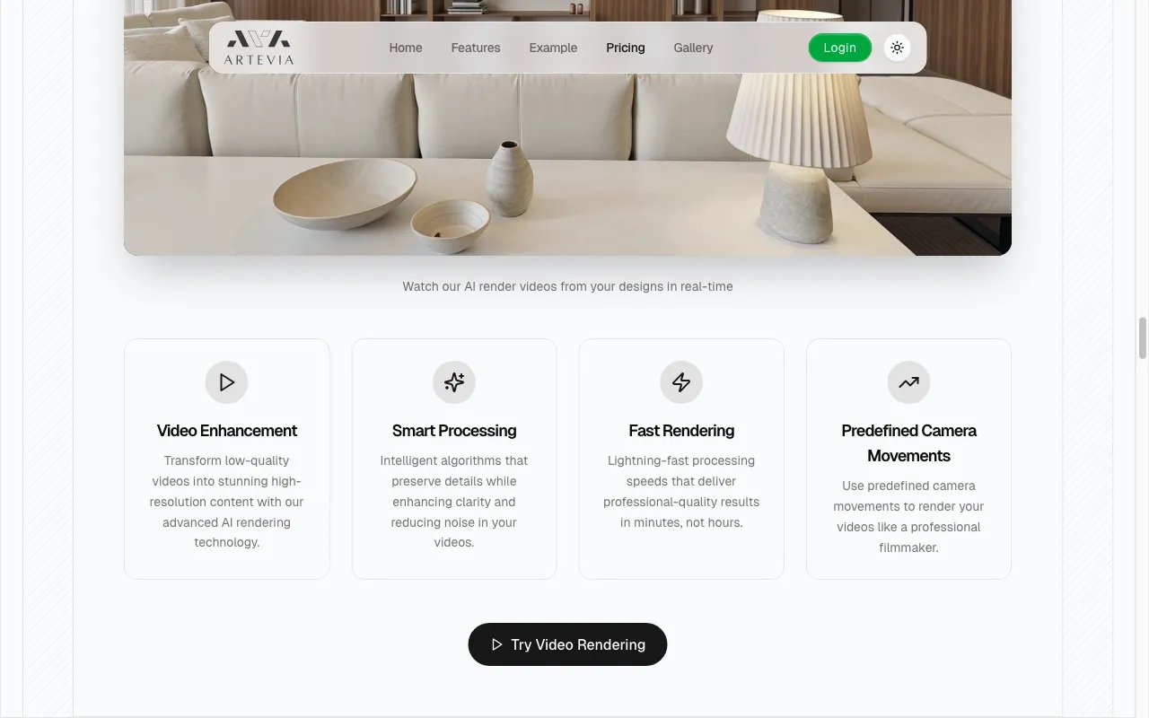 Artevia — pricing page