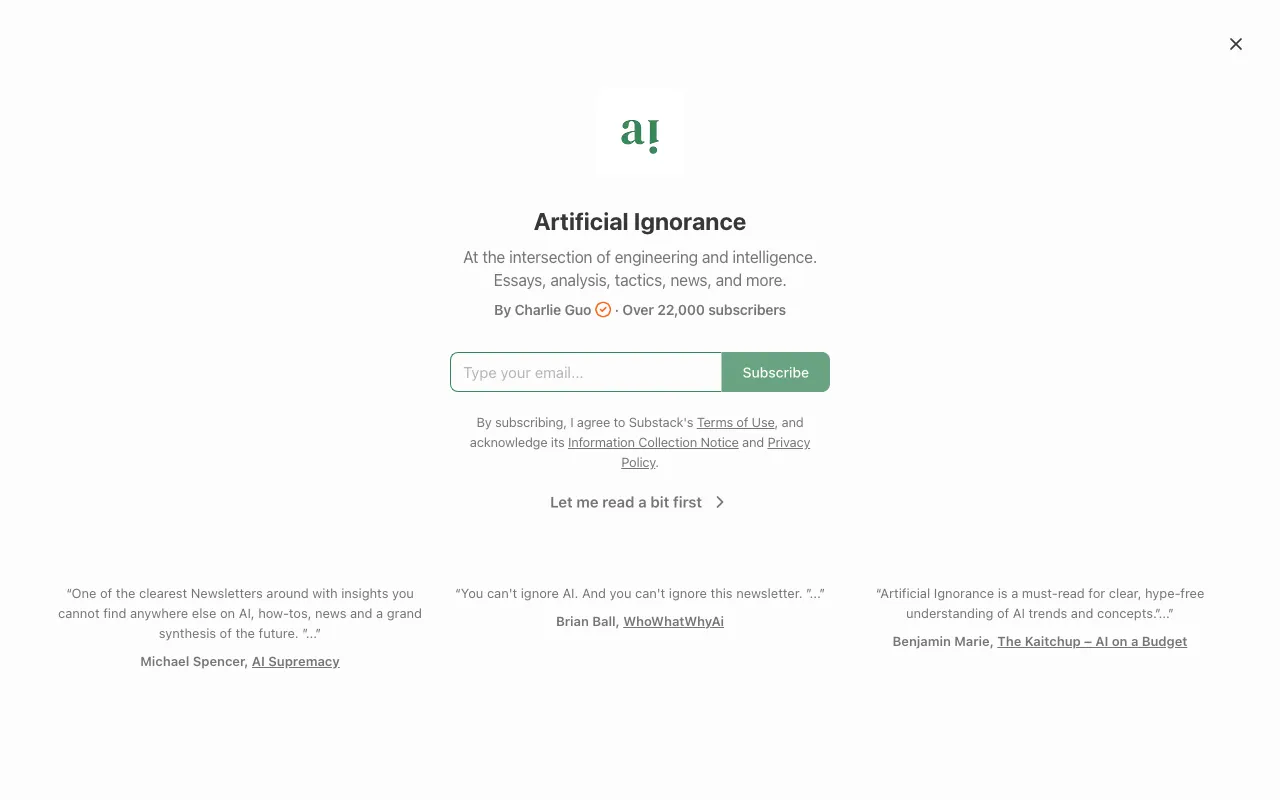 Artificial Ignorance — preview screenshot