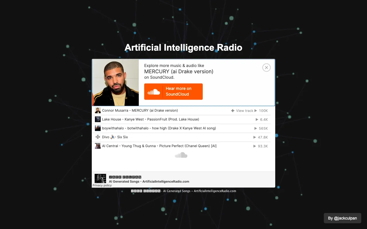 Artificial Intelligence Radio — preview screenshot