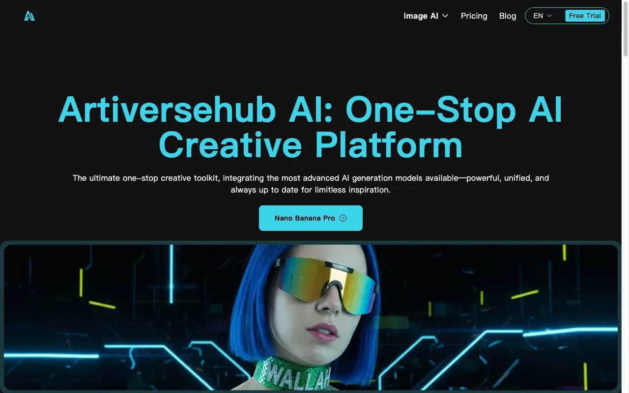 ArtiverseHub AI Image Generator — preview screenshot