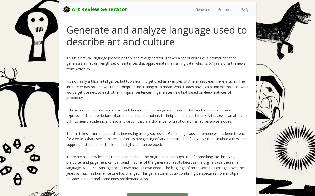 Artreviewgenerator — preview screenshot