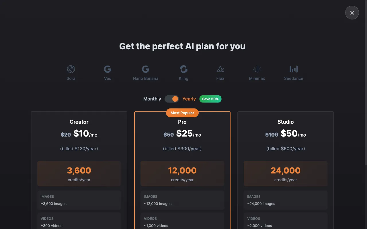 Artwurk — pricing page