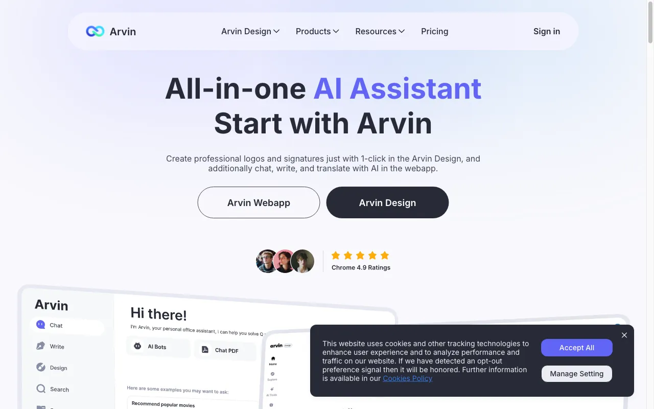 Arvin — preview screenshot