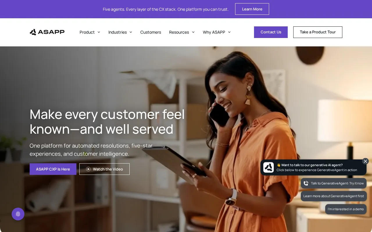 ASAPP Customer Experience Performance (CXP) — preview screenshot