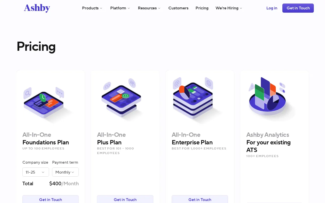 Ashbyhq — pricing page
