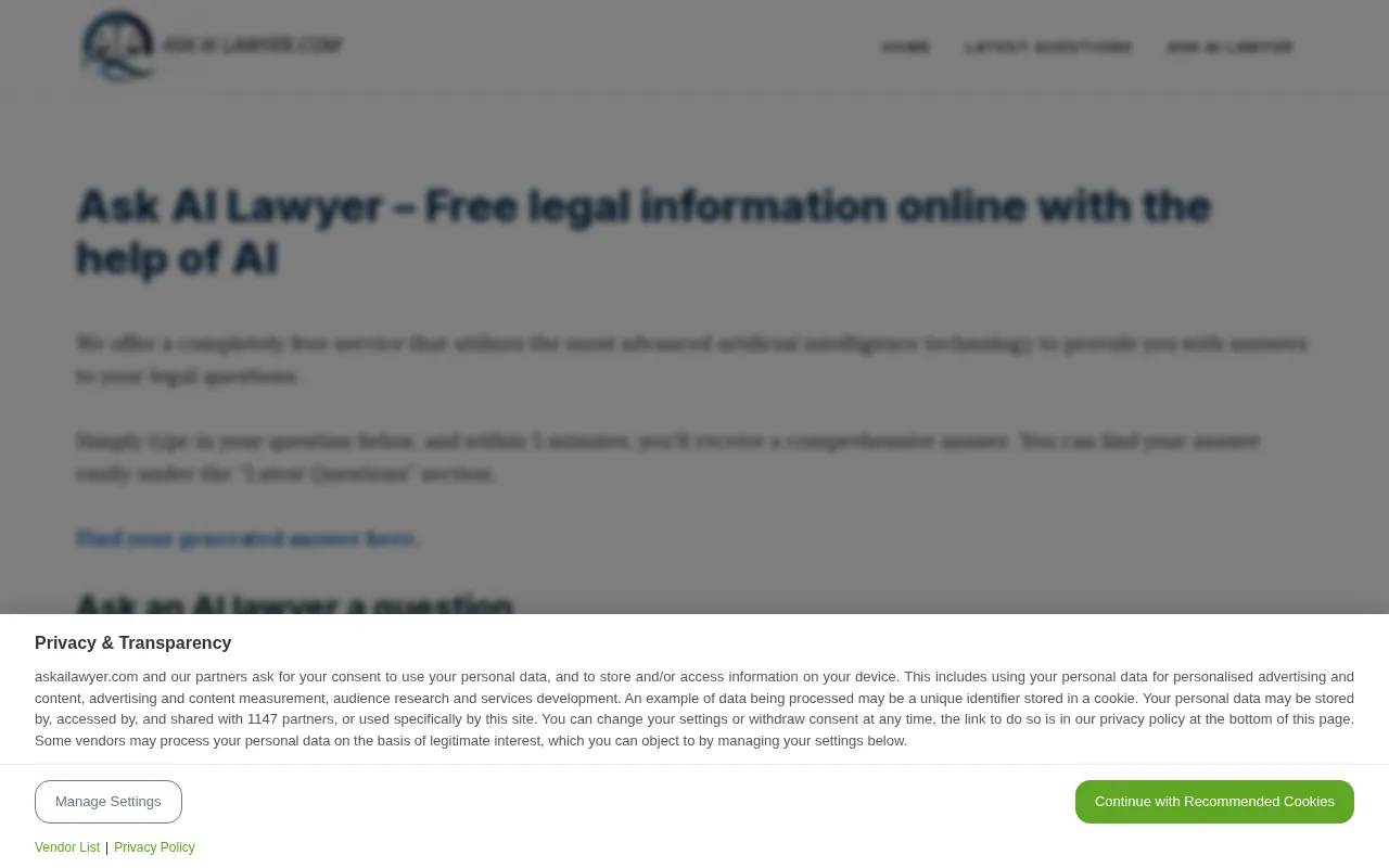 Ask AI Lawyer — preview screenshot