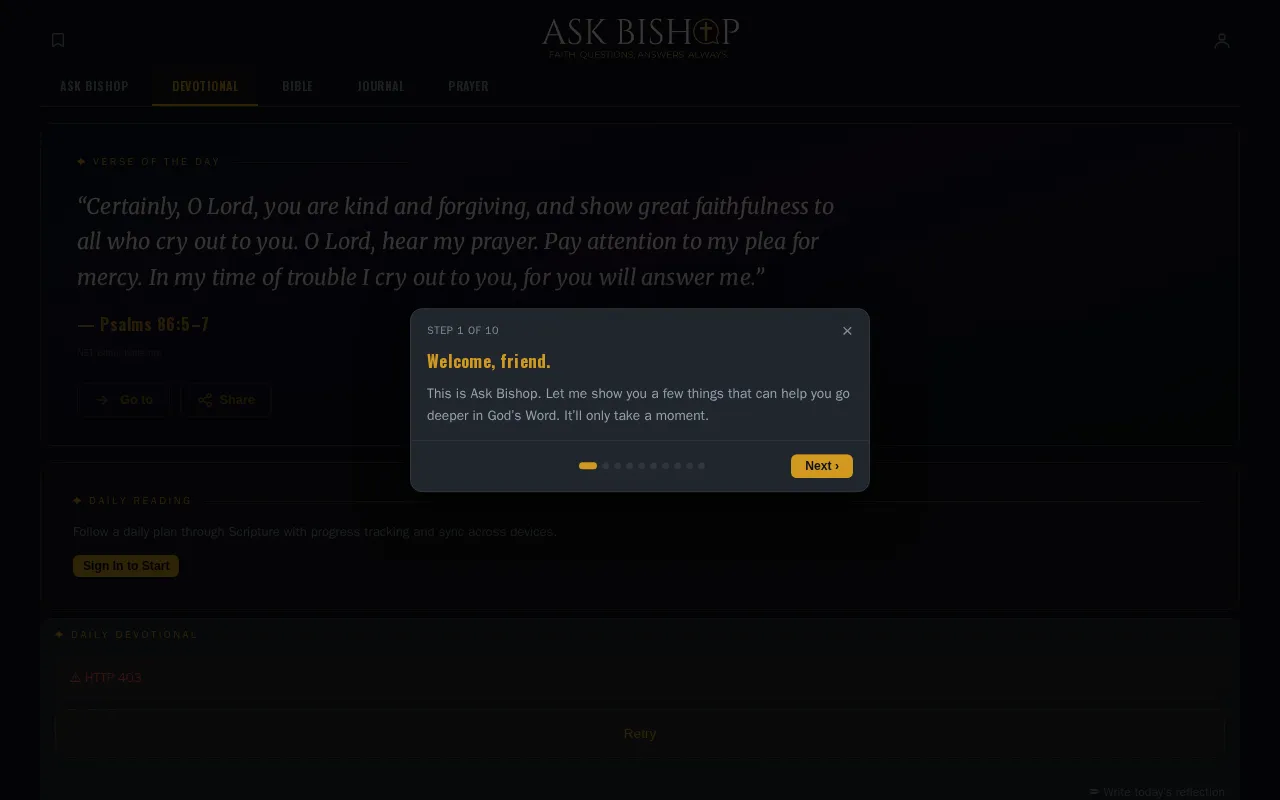 Ask Bishop — preview screenshot