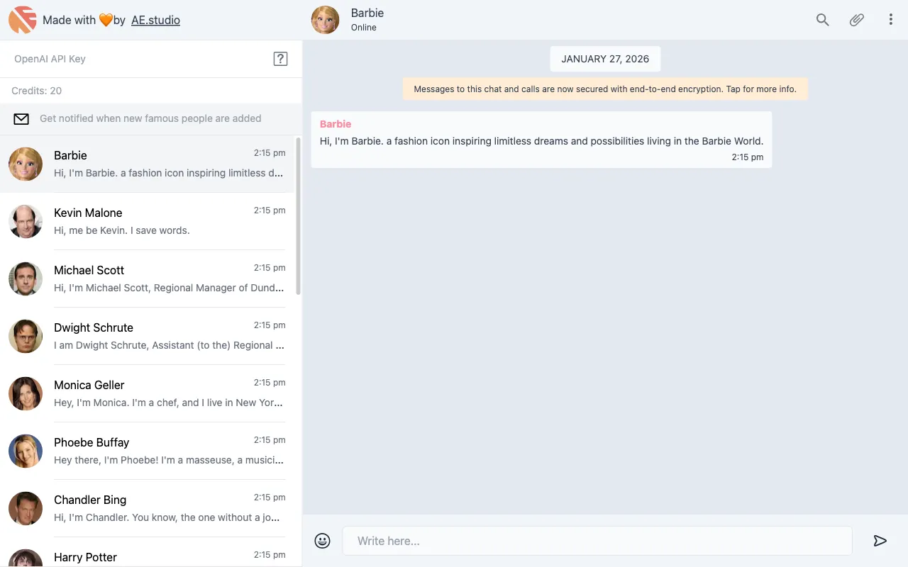 Ask Famous People — preview screenshot