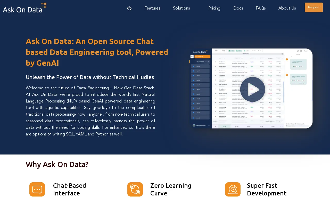 Ask On Data — preview screenshot