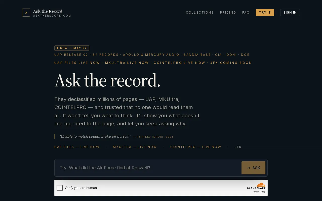 Ask the Record — preview screenshot