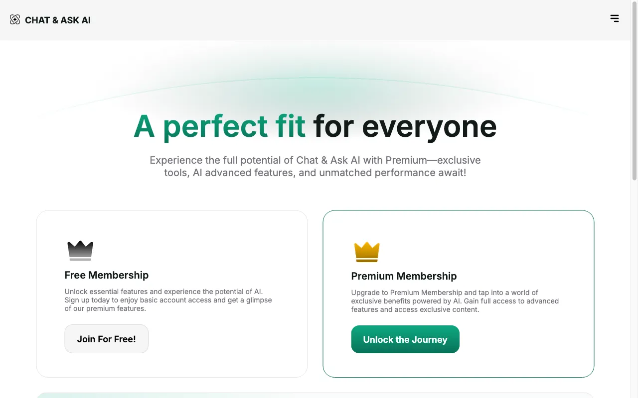 Ask AI — pricing page