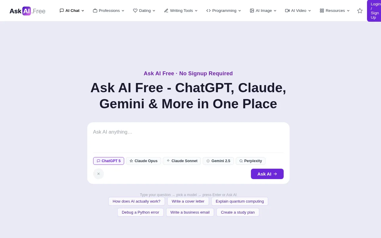AskAI.Free — preview screenshot