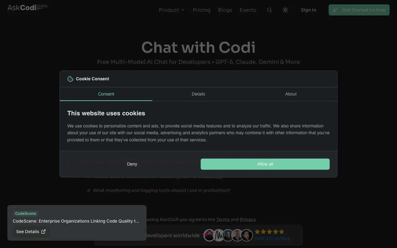 AskCodi — preview screenshot