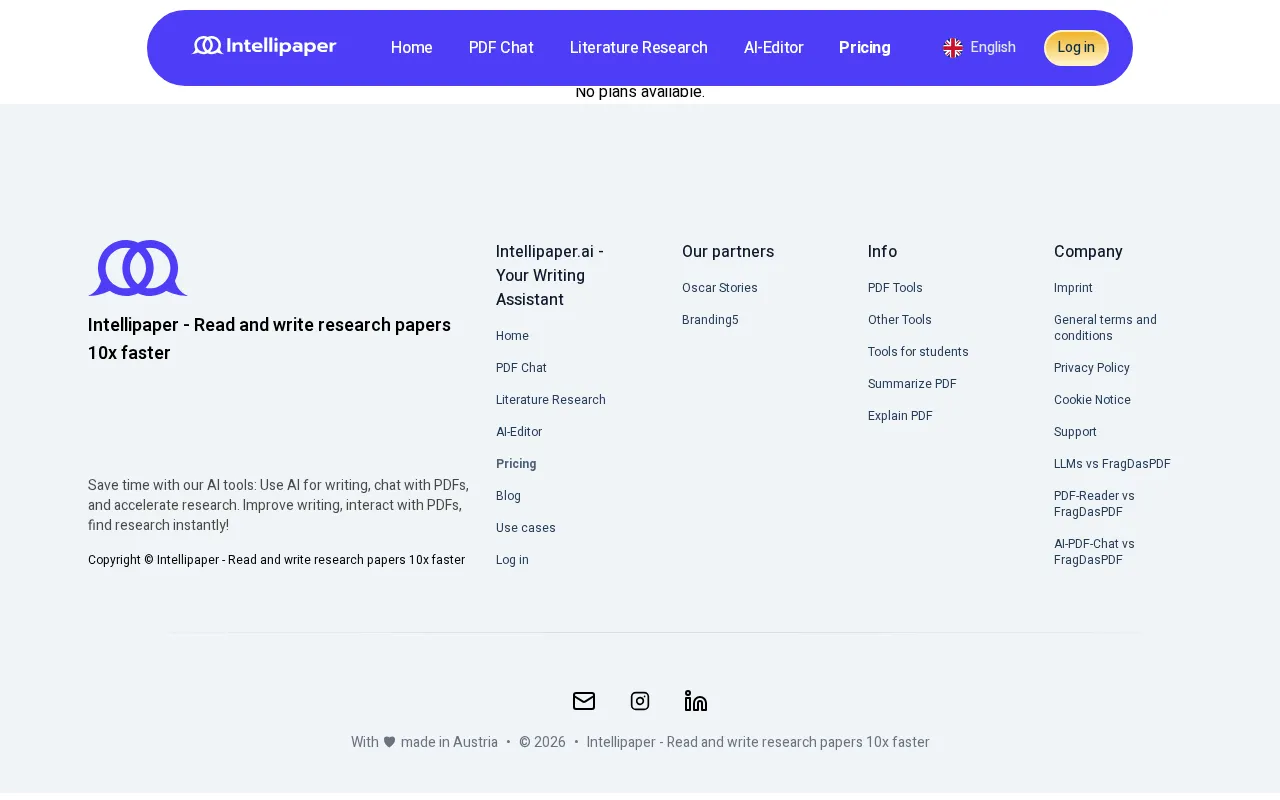 Intellipaper — pricing page