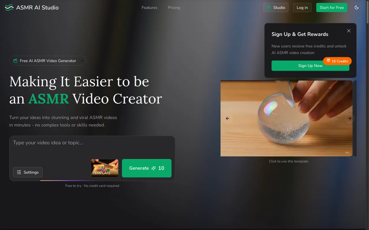 ASMR AI Studio — preview screenshot