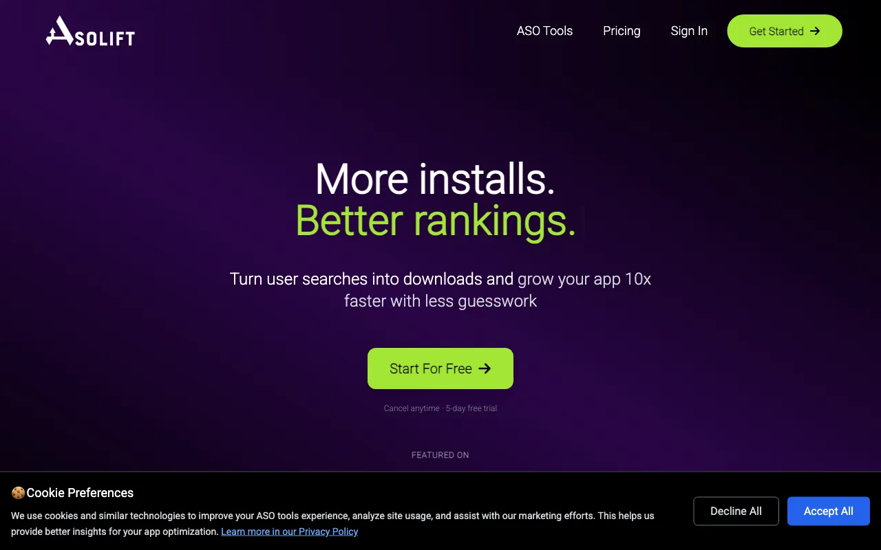 AsoLift — preview screenshot