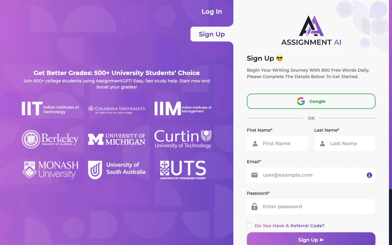 AssignmentGPT AI — preview screenshot