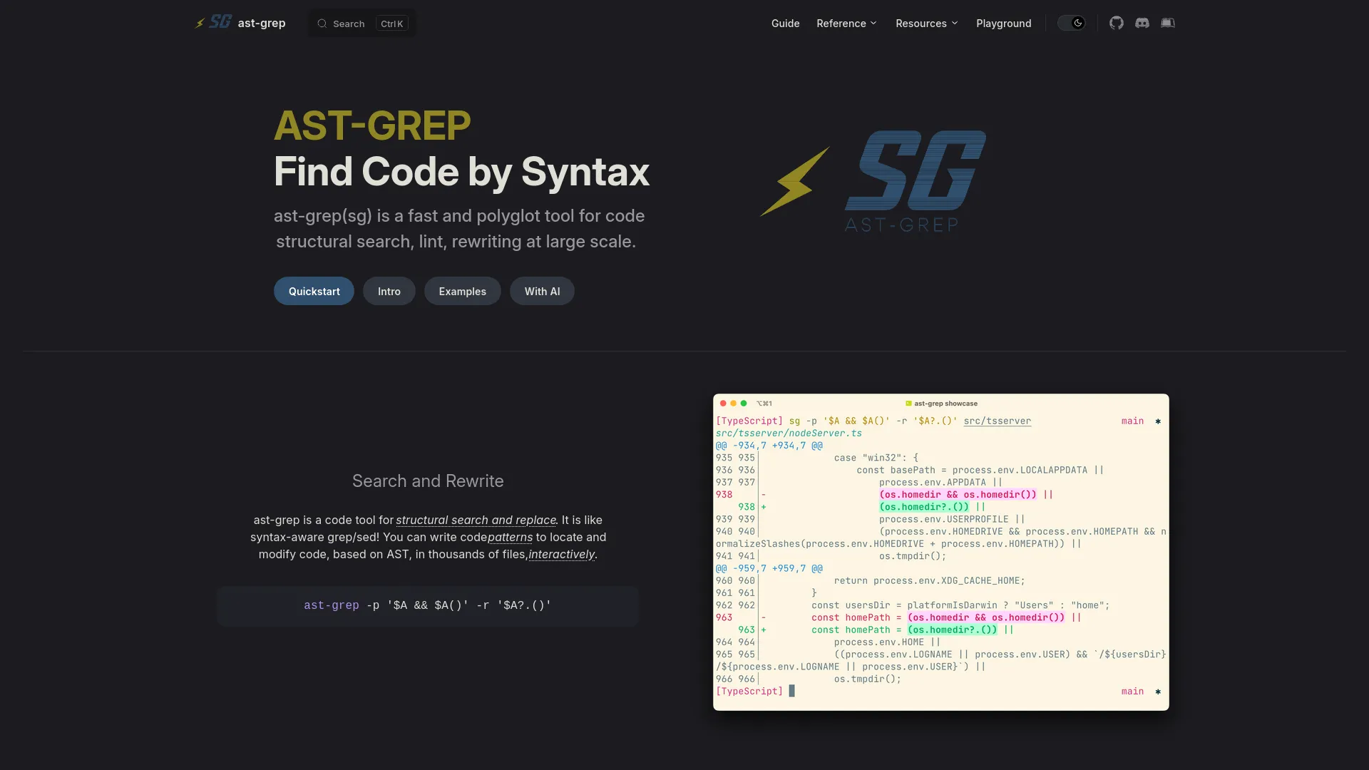 ast-grep — preview screenshot