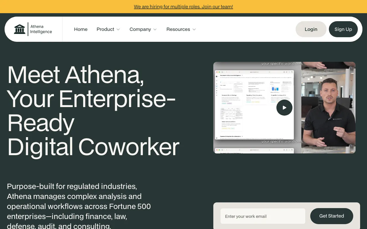 Athena Intelligence — preview screenshot