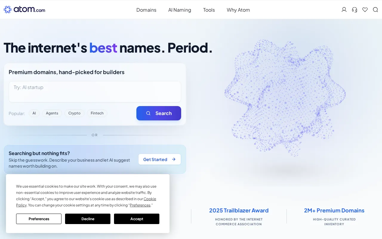 Atom.com — preview screenshot