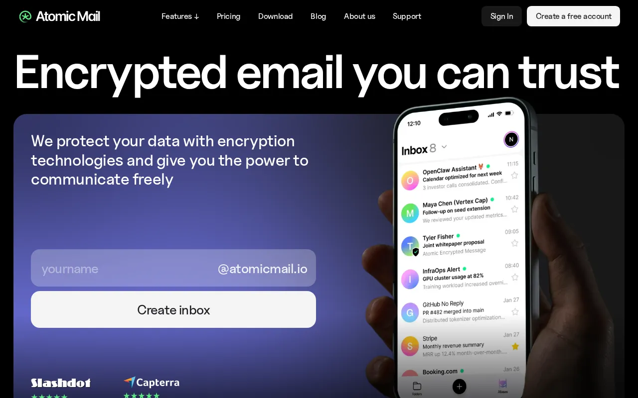 Atomic Mail — preview screenshot