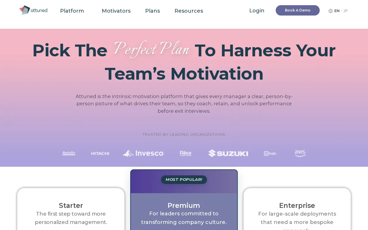 Attuned.ai — pricing page