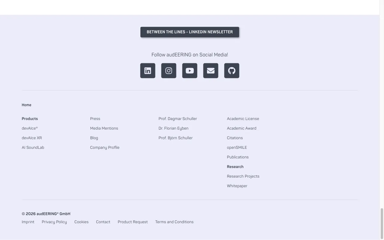 audeering.com — preview screenshot