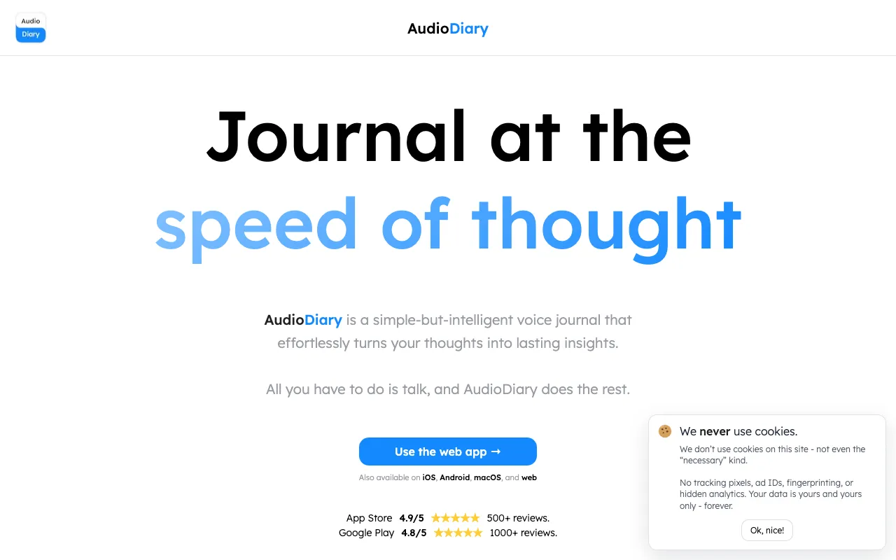 AudioDiary — preview screenshot